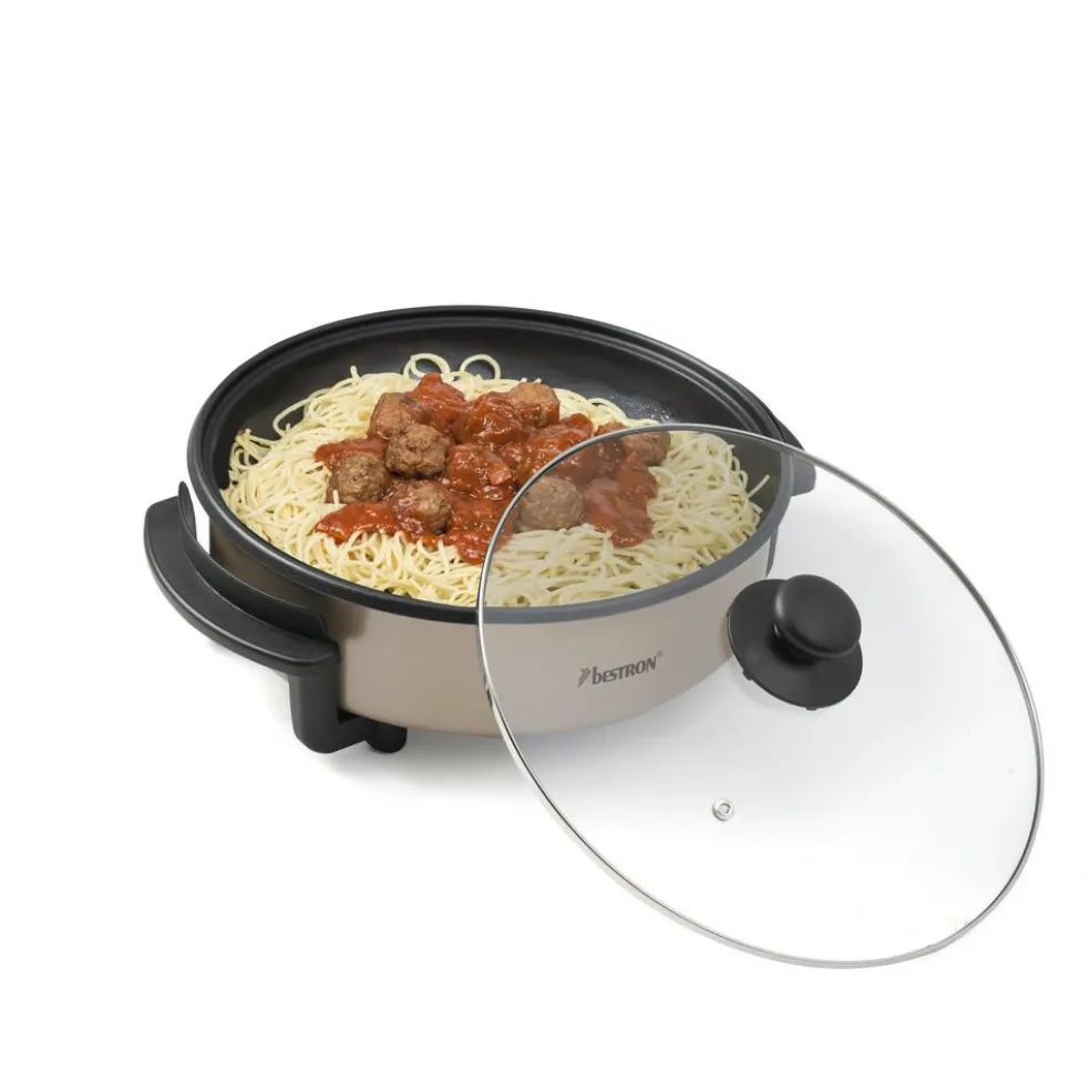 Bestron AHP1200SAT Multifunctionele hapjespan satin