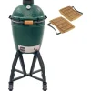 Big Green Egg  Medium houtskoolbarbecue met onderstel  en zijtafels