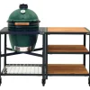 Big Green Egg  Medium houtskoolbarbecue met frame en uitbreidingsframe wood