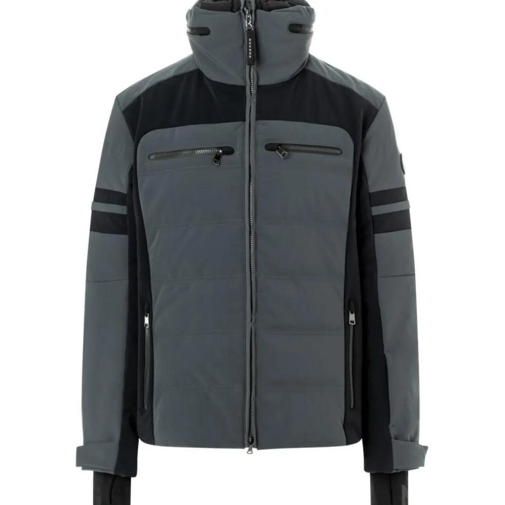 Bogner Minho softshell winterjas heren darkgrey black