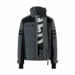 Bogner Minho softshell winterjas heren darkgrey black