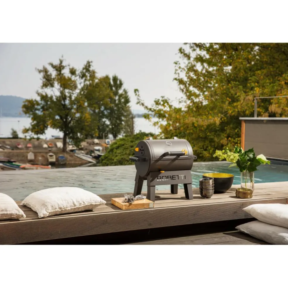 Boretti Terzo houtskoolbarbecue grey