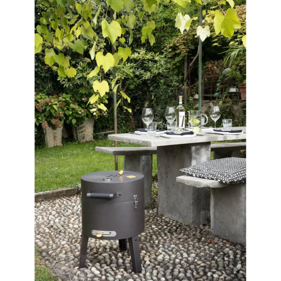 Boretti Tonello houtskoolbarbecue black