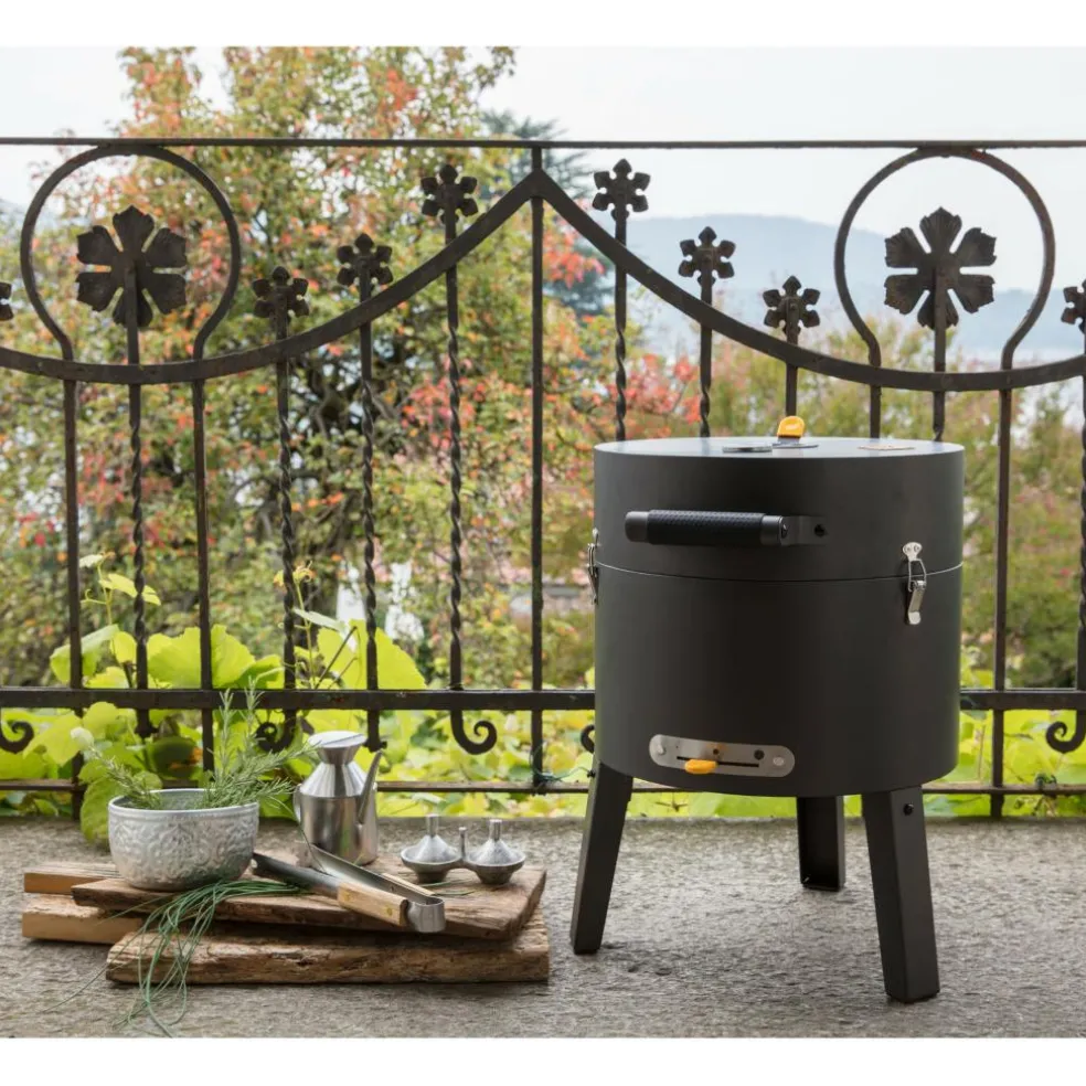Boretti Tonello houtskoolbarbecue black