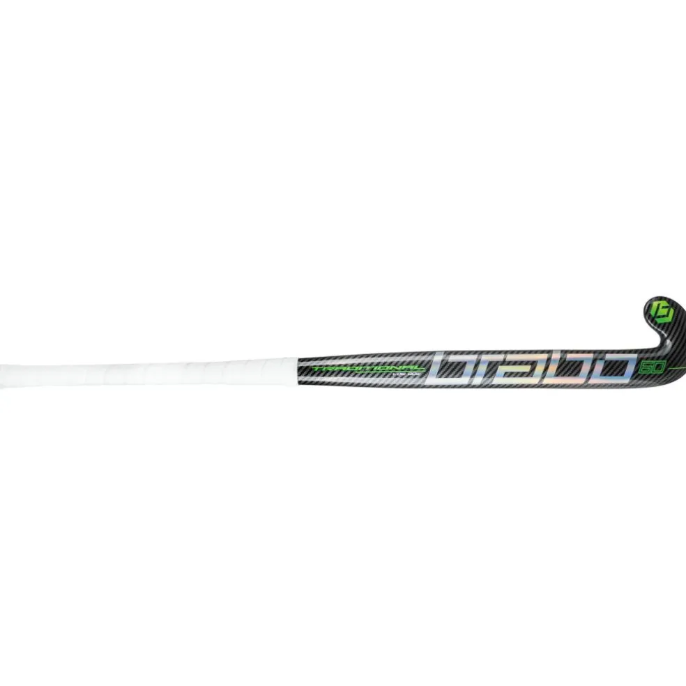 Brabo Traditional Carbon 60 Low Bow hockeystick black neongreen