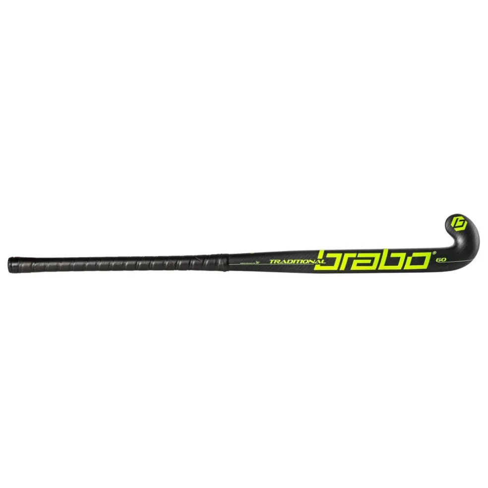 Brabo Traditional Carbon 60 Classic Curve hockeystick black neon green