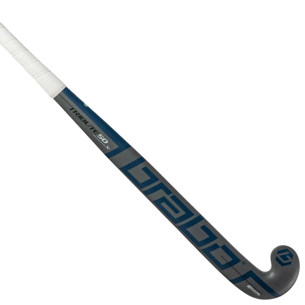 Brabo Tribute 50 Low Bow hockeystick grey navy - 36 inch