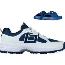 Brabo Tribute hockeyschoenen junior navy white inclusief slippers