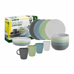 Brunner Lunch Box Dolomit campingservies color mix 16-delig