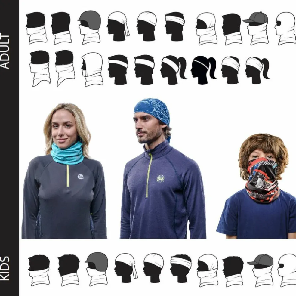 Buff Lightweight Merino Wool Tubular col solid grey