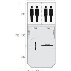 Cabanon Morea 300 Vario tunneltent beige