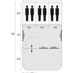 Cabanon Morea 440 Vario tunneltent beige