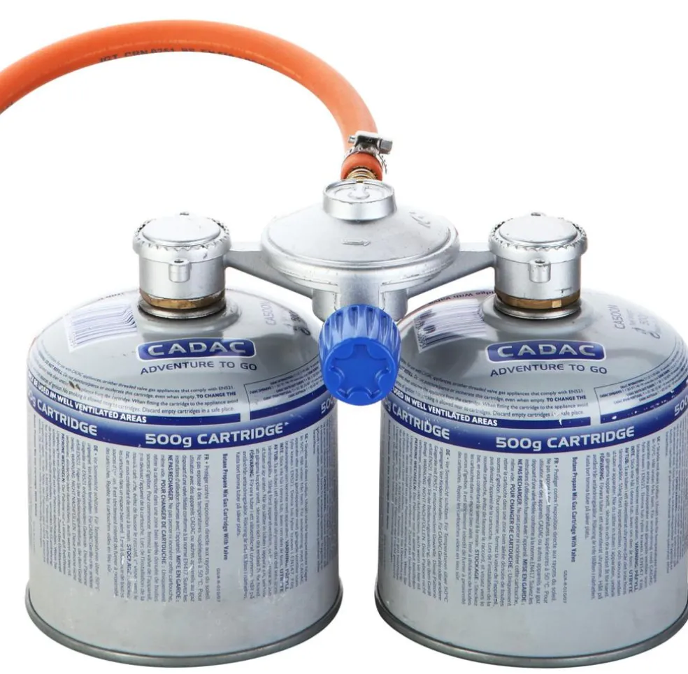 Cadac Dual Power Pak gasdrukregelaar met slang