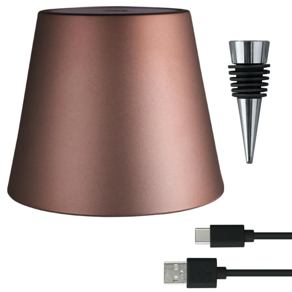 Calex Flessenstop met verlichting bronze