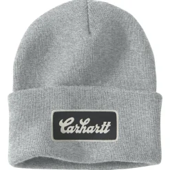 Carhartt Cuffed Script Patch muts heather grey