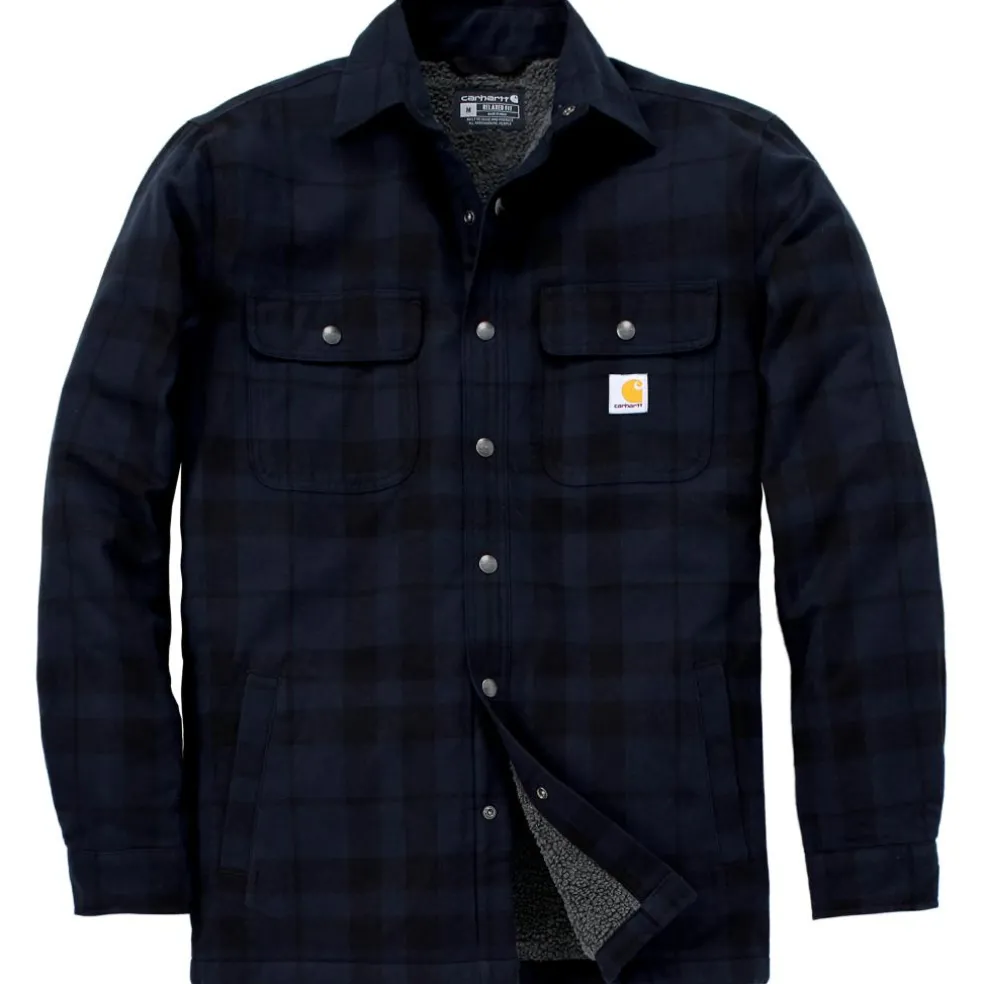 Carhartt Flannel Sherpa Lined overhemd heren navy
