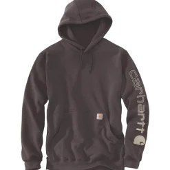 Carhartt Logo Sleeve Graphic hoodie heren dark sepia
