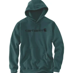 Carhartt Marquette Logo hoodie heren greenstone