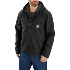 Carhartt Relaxed Fit Washed Duck Shepa Lined winterjas heren black