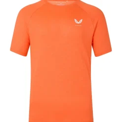 Castore Adapt shirt heren bright orange mid grey