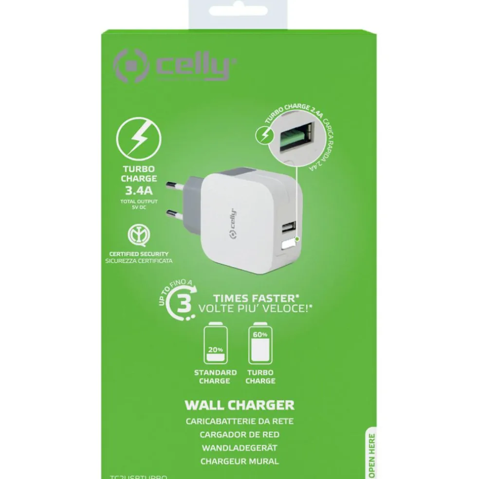 Celly ProPower USB-A 17W wandoplader