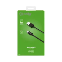 Celly USB naar USB-C kabel 1 meter black