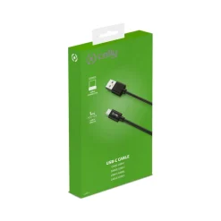Celly USB naar USB-C kabel 1 meter black