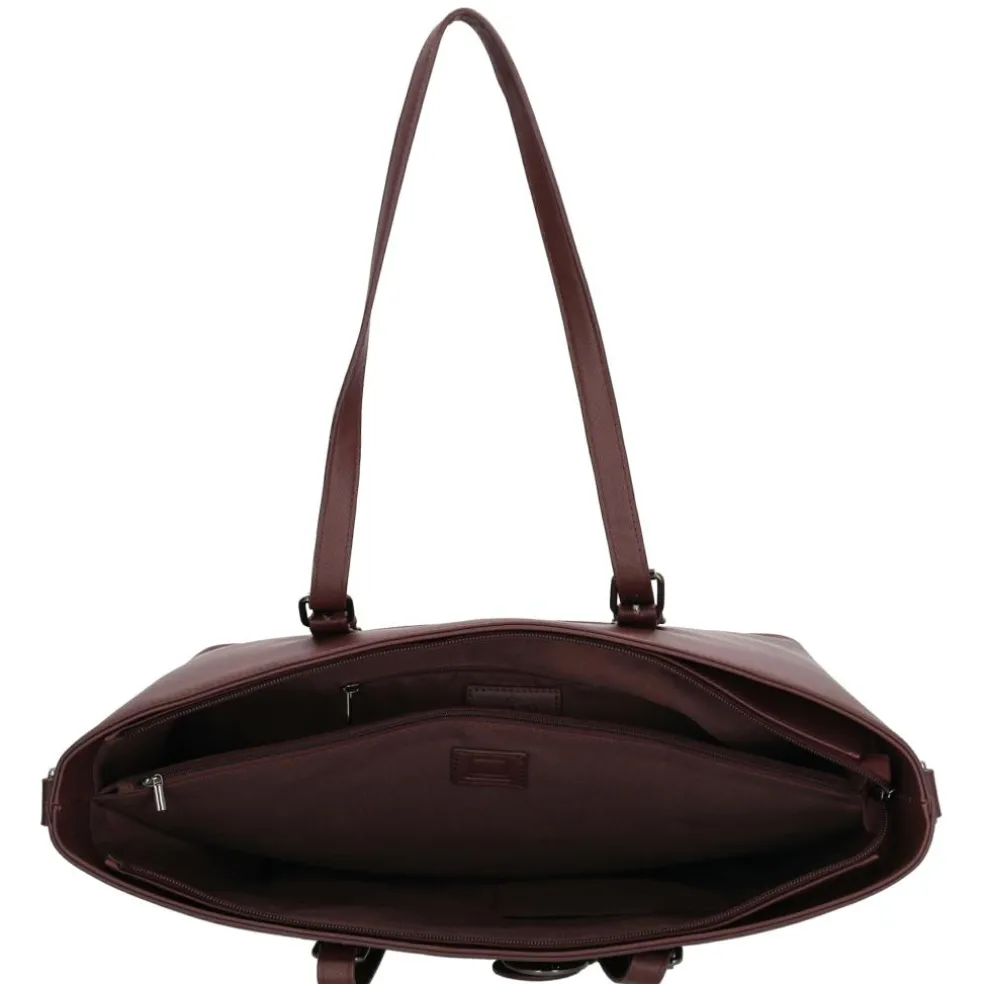 Charm London Birmingham 15,6 inch laptop schoudertas bordeaux