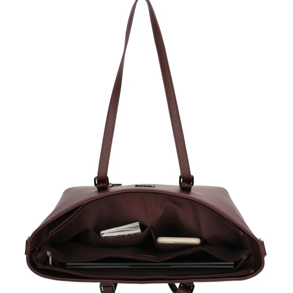 Charm London Birmingham 15,6 inch laptop schoudertas bordeaux