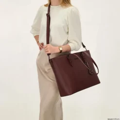 Charm London Birmingham 15,6 inch laptop schoudertas bordeaux
