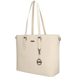 Charm London  Birmingham 15,6 inch laptop schoudertas crème
