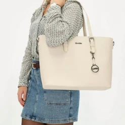 Charm London  Birmingham 15,6 inch laptop schoudertas crème