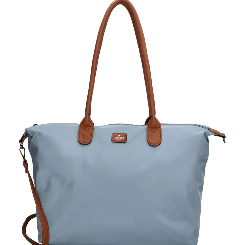 Charm London Buckingham 15,6 inch laptop schoudertas steelblue