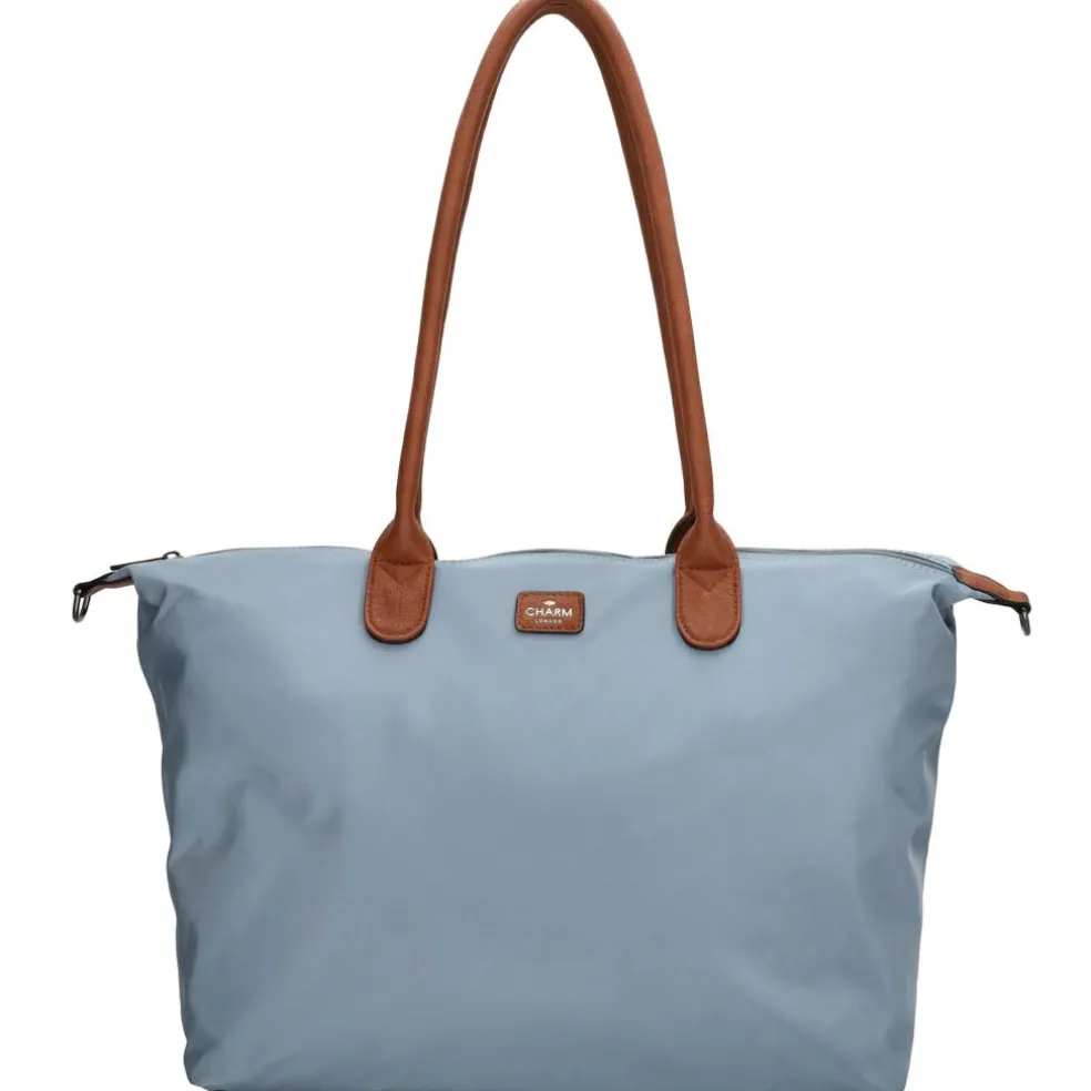 Charm London Buckingham 15,6 inch laptop schoudertas steelblue