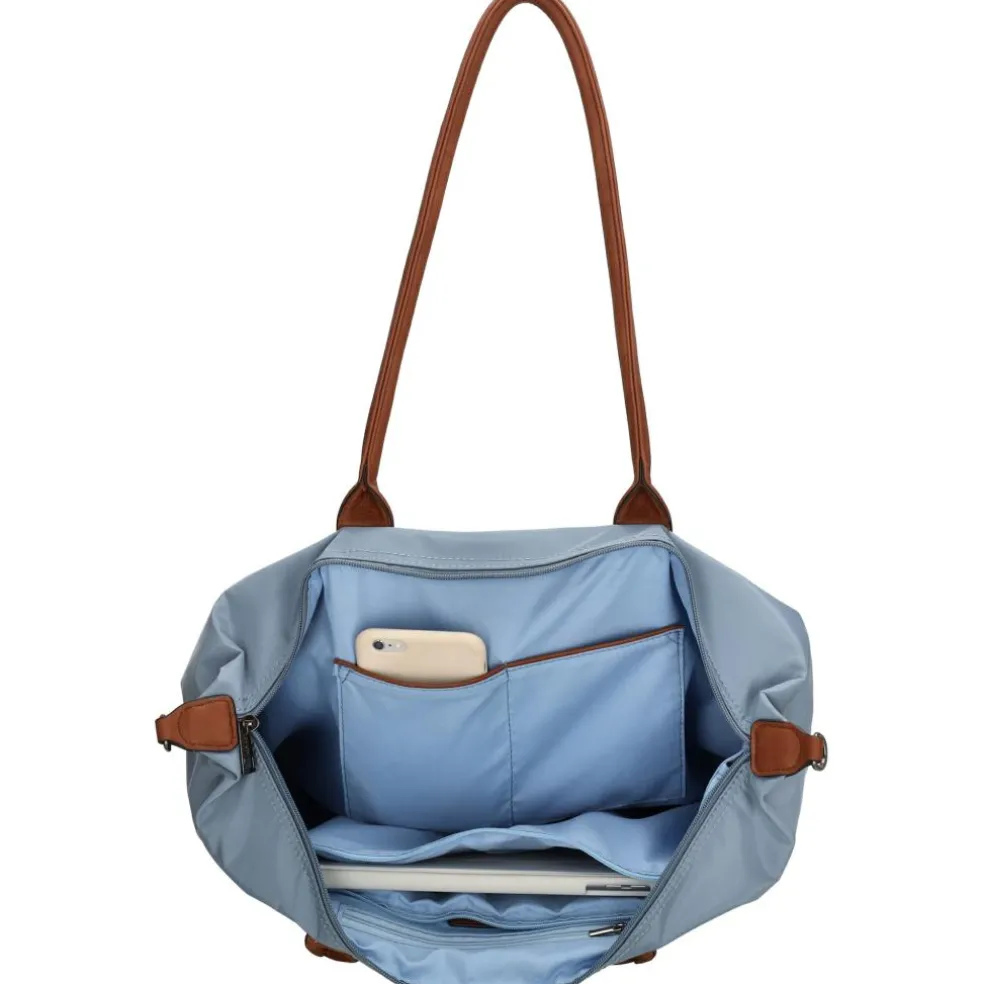 Charm London Buckingham 15,6 inch laptop schoudertas steelblue