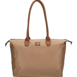 Charm London Buckingham 15,6 inch laptop schoudertas taupe