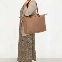 Charm London Buckingham 15,6 inch laptop schoudertas taupe