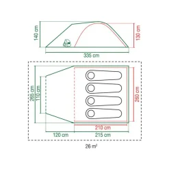 Coleman Darwin 4 Plus BlackOut koepeltent green