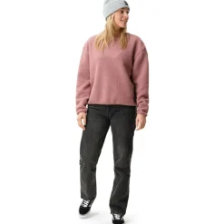 ColourWear Snug Pile Crew sweater dames dark rose