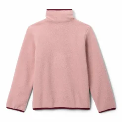 Columbia Helvetia II Half Snap sweater junior eraser pink fig rich wine