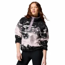 Columbia Helvetia II Printed Cropped Half Snap sweater dames shale purple sisters shale purple