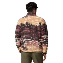 Columbia Helvetia II Printed Half Snap sweater heren camel brown