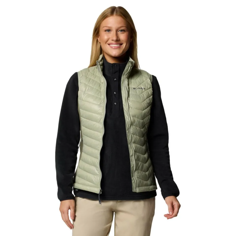 Columbia Powder Pass II bodywarmer dames safari stone green