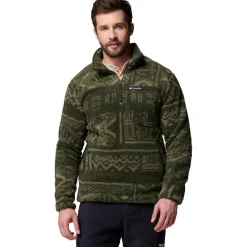 Columbia Rugged Ridge High Pile Half Zip sweater heren greenscape deschutes days