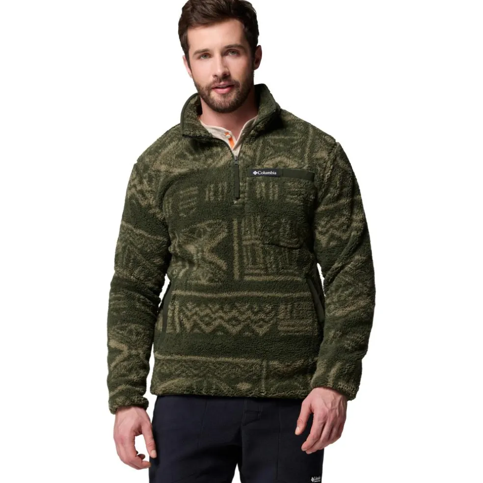 Columbia Rugged Ridge High Pile Half Zip sweater heren greenscape deschutes days