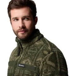 Columbia Rugged Ridge High Pile Half Zip sweater heren greenscape deschutes days