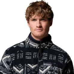 Columbia Rugged Ridge High Pile Half Zip sweater heren black deschutes day