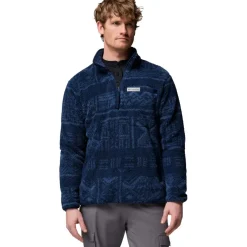 Columbia Rugged Ridge High Pile Half Zip sweater heren coll navy deschutes day