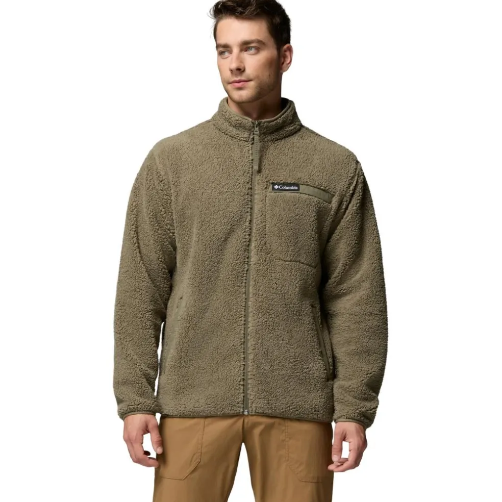 Columbia Rugged Ridge Sherpa fleece vest heren stone green