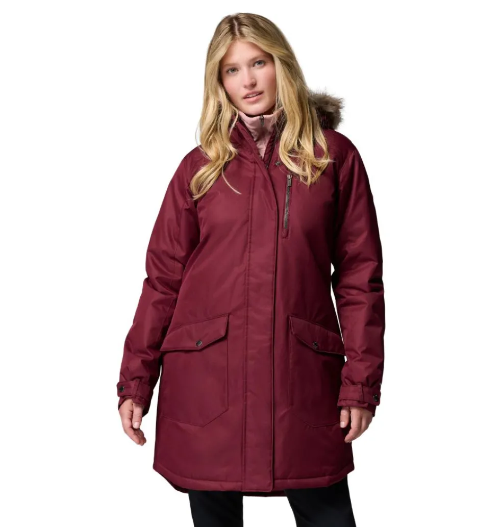 Columbia Suttle Mountain parka outdoor jack dames rich wine